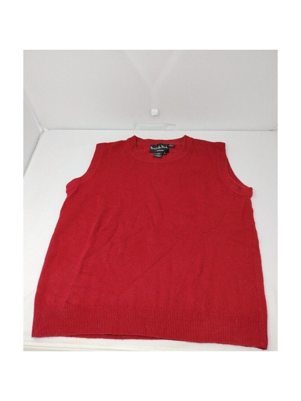 VTG Michelle Nicole Women's Y2K Red Sweater Vest,Large, Hong Kong